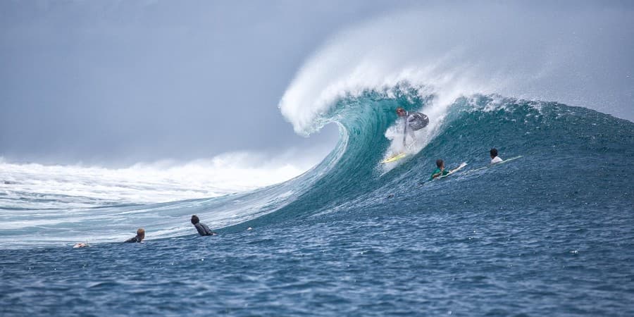Surfing at Muizenberg Beach